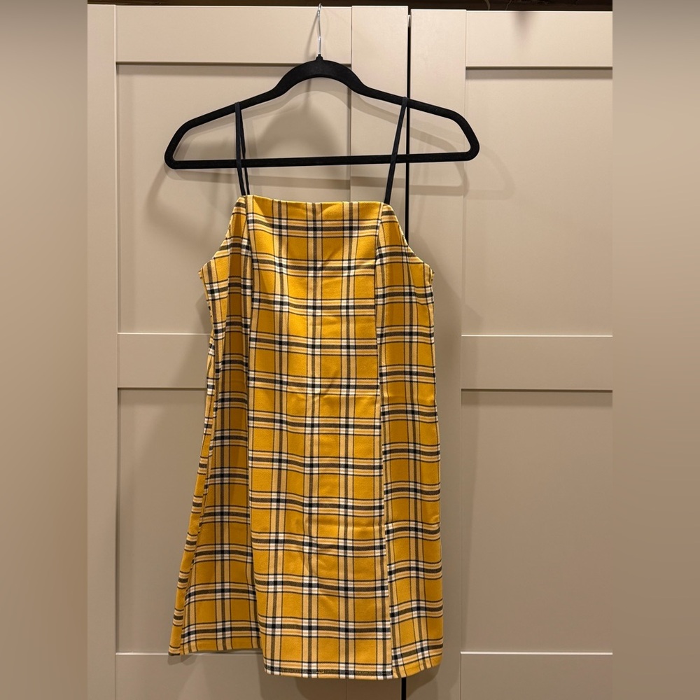 Urban Oufitters Yellow Plaid Women's Dress